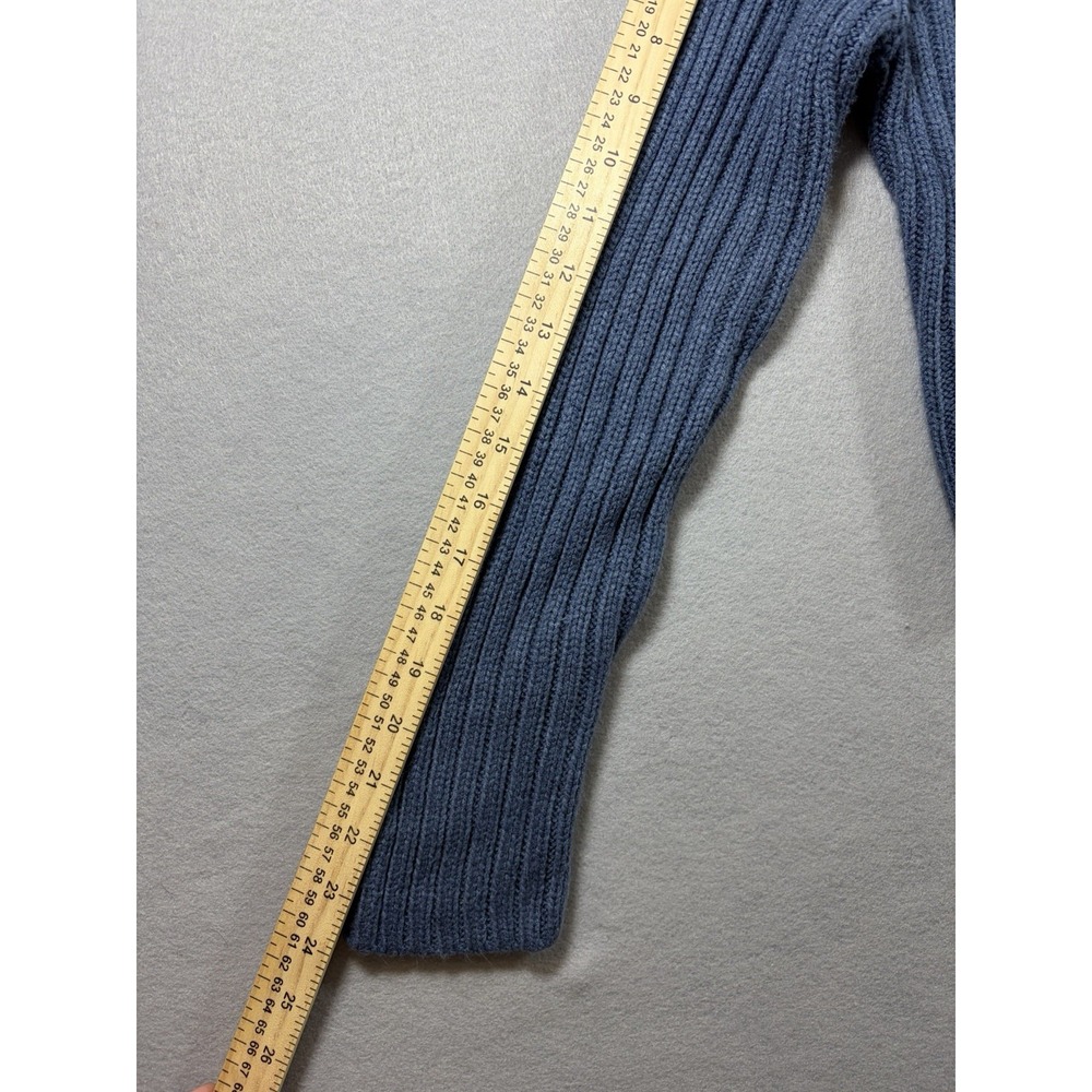 Tommy Hilfiger Women's Cable-Knit Mock-Neck Blue Sweater Size Small Cottagecore - Picture 4 of 7